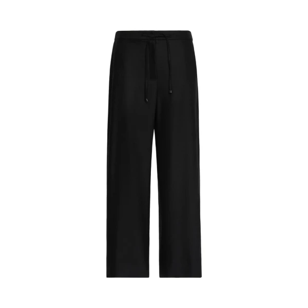 Max Mara Floria Stretch Wool Joggers in Black | Sweatpants | Luxury Shoes 