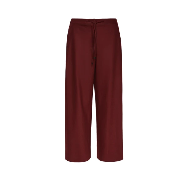 Max Mara Floria Stretch Wool Joggers in Bordeaux | Sweatpants | Luxury Shoes 