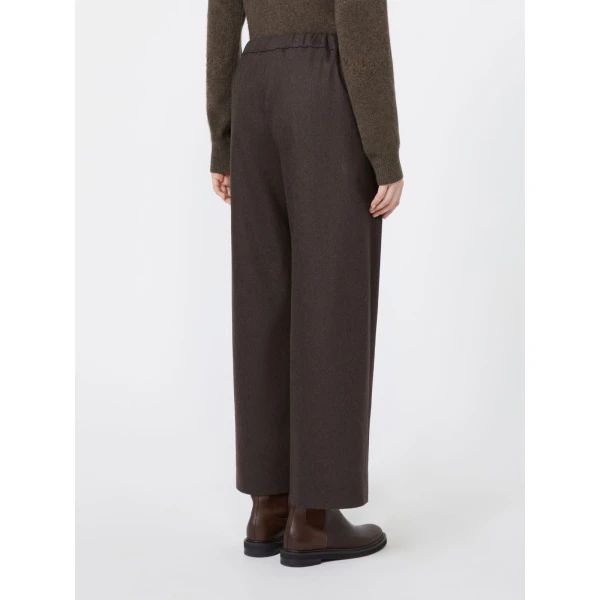 Max Mara Floria Stretch Wool Joggers in Brown | Sweatpants | Luxury Shoes 