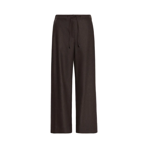 Floria Stretch Wool Joggers in Brown
