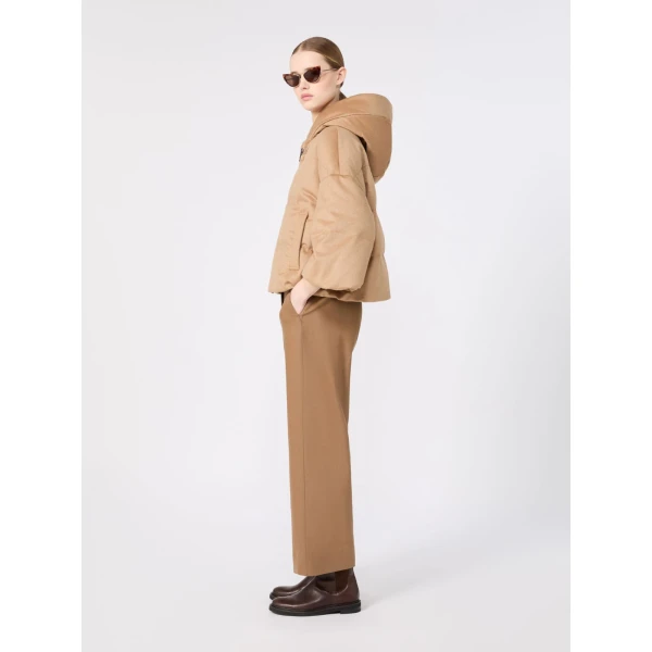 Max Mara Floria Stretch Wool Joggers in Camel | Sweatpants | Luxury Shoes 