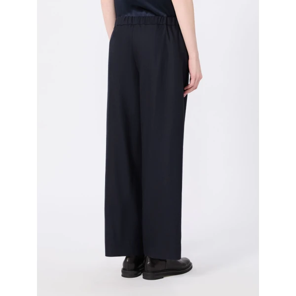 Max Mara Floria Stretch Wool Joggers in Midnight Blue | Sweatpants | Luxury Shoes 