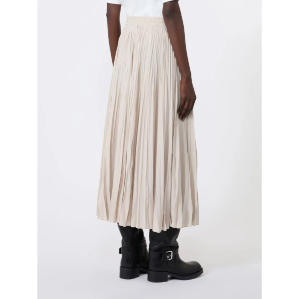 Max Mara Foggia Plisse Pleated Skirt in Ivory | Pleated Skirts | Luxury Shoes 