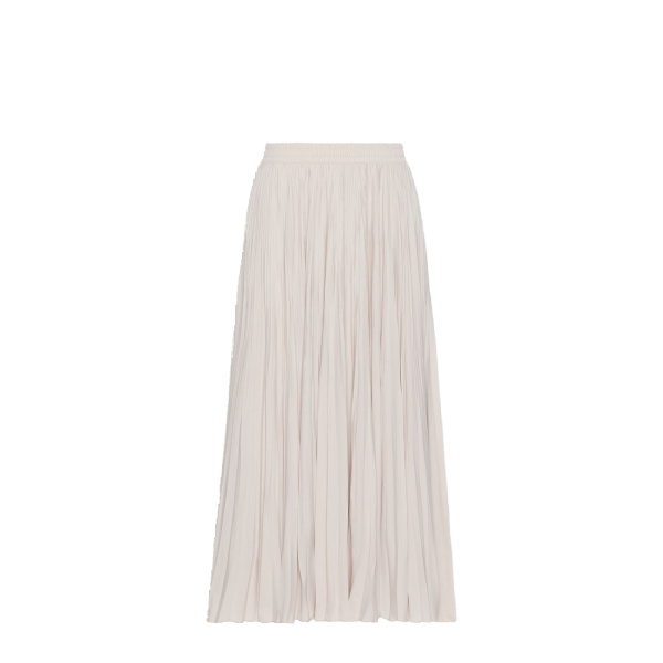 Max Mara Foggia Plisse Pleated Skirt in Ivory | Pleated Skirts | Luxury Shoes 