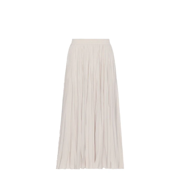 Max Mara Foggia Plisse Pleated Skirt in Ivory | Pleated Skirts | Luxury Shoes 