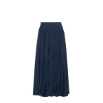 Max Mara Foggia Plisse Pleated Skirt in Navy | Pleated Skirts | Luxury Shoes 