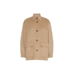 Max Mara Folk Double Wool Shirt Jacket in Camel | Jackets | Luxury Shoes 