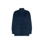 Max Mara Folk Double Wool Shirt Jacket in Ultramarine | Jackets | Luxury Shoes 