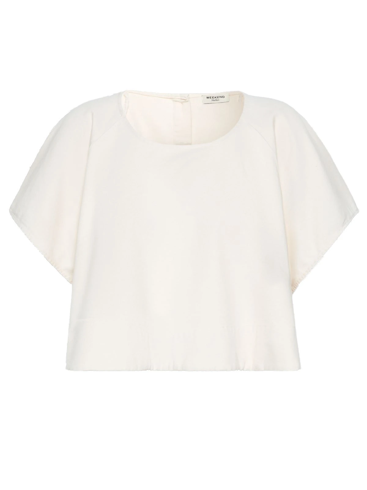 Max Mara Forte Cropped Cotton Blouse in Ecru Max Mara Forte Cropped Cotton Blouse in Ecru | Blouse | Luxury Shoes