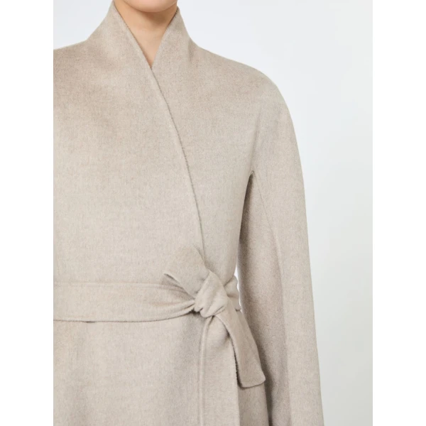 Max Mara Fragola Cashmere Redingote Coat in Sand | Wool Coat | Luxury Shoes 