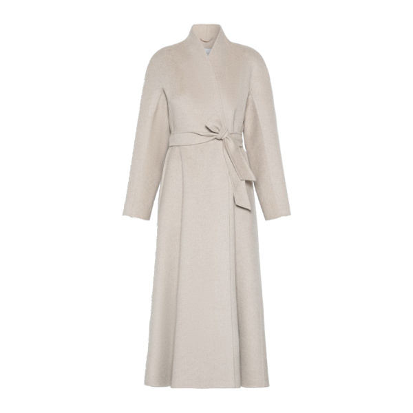 Max Mara Fragola Cashmere Redingote Coat in Sand | Wool Coat | Luxury Shoes 