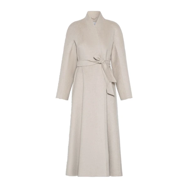 Max Mara Fragola Cashmere Redingote Coat in Sand | Wool Coat | Luxury Shoes 