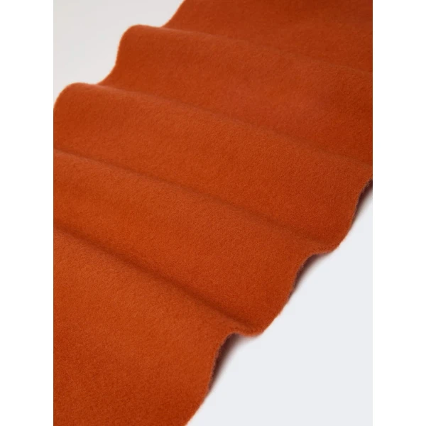 Max Mara Fragore Fringed Wool Scarf in Orange | Scarves | Luxury Shoes 