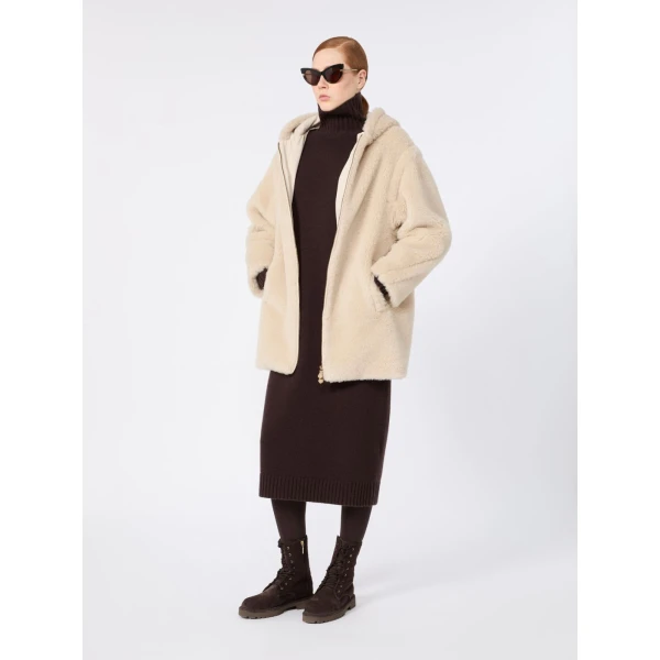 Max Mara Fragore Wool and Cashmere Knit Dress in Dark Brown | Maxi Dresses | Luxury Shoes 