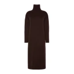 Max Mara Fragore Wool and Cashmere Knit Dress in Dark Brown | Maxi Dresses | Luxury Shoes 