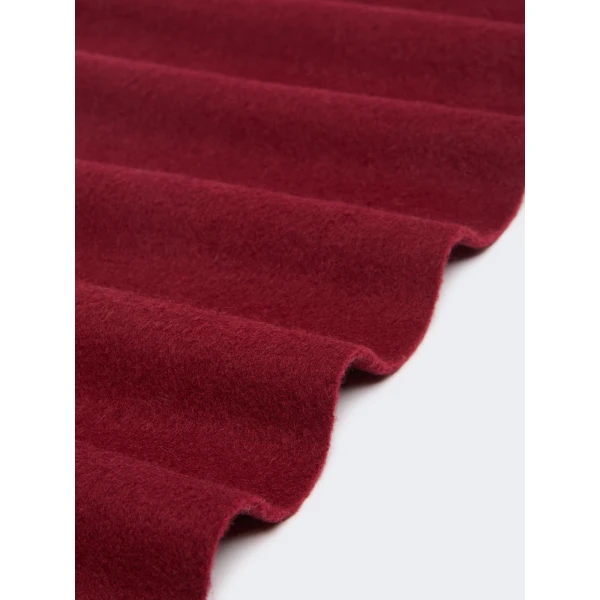 Max Mara Fragore Yarn-Dyed Wool Scarf in Bordeaux | Scarves | Luxury Shoes 