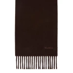 Max Mara Fragore Yarn-Dyed Wool Scarf in Brown | Scarves | Luxury Shoes 