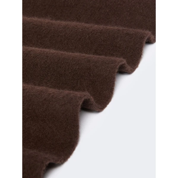 Max Mara Fragore Yarn-Dyed Wool Scarf in Brown | Scarves | Luxury Shoes 