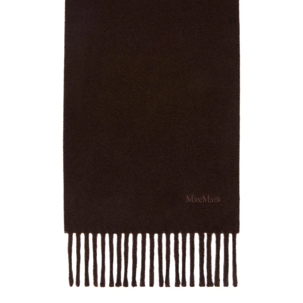 Fragore Yarn-Dyed Wool Scarf in Brown