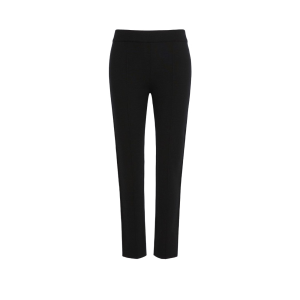 Max Mara Freccia Wool Knit Trousers in Black | Tailored pants | Luxury Shoes 