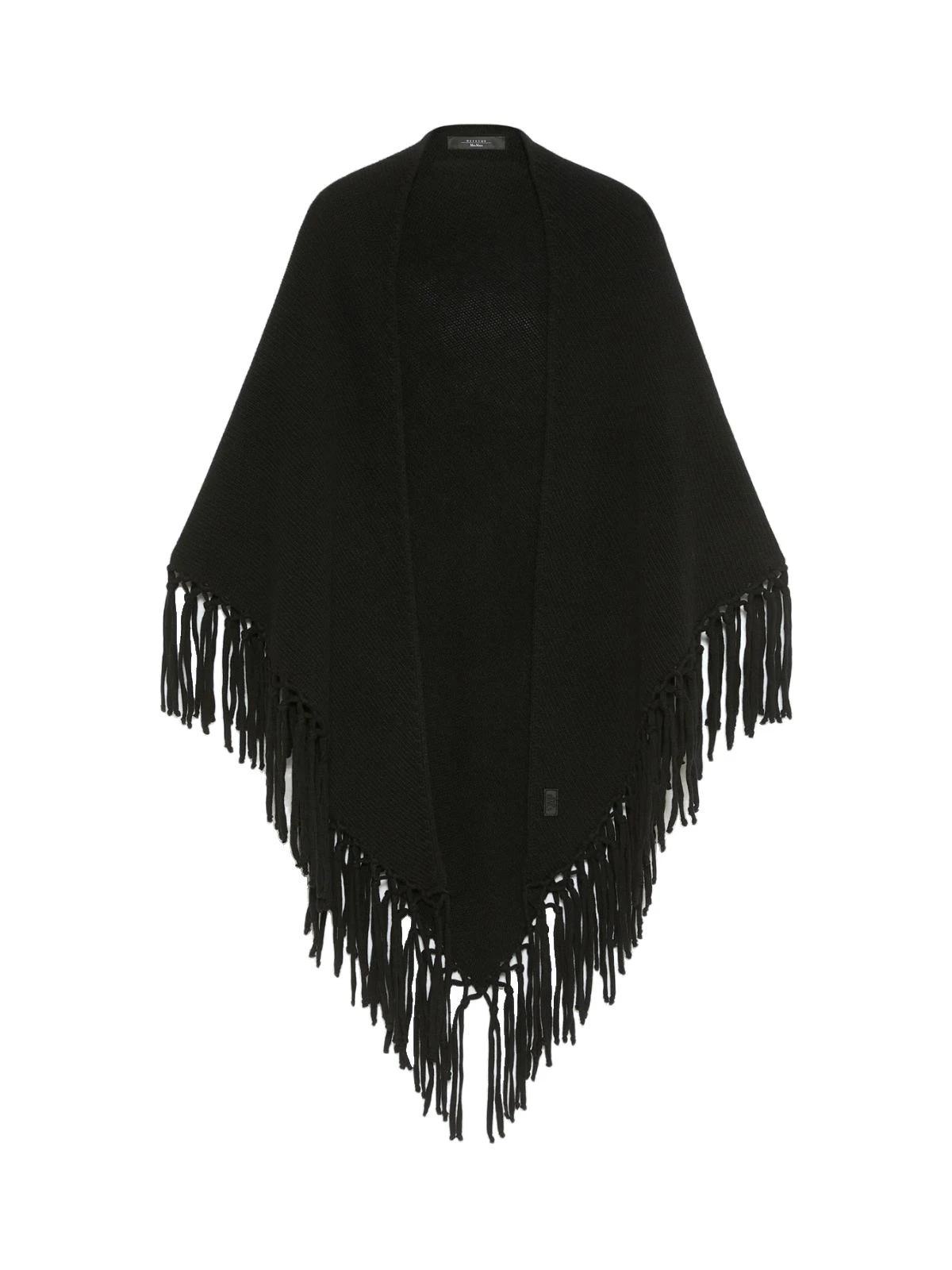 Max Mara Fringed Wool Shawl in Black Max Mara Fringed Wool Shawl in Black | Scarves | Luxury Shoes