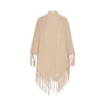 Max Mara Fringed Wool Shawl in Caramel | Scarves | Luxury Shoes 