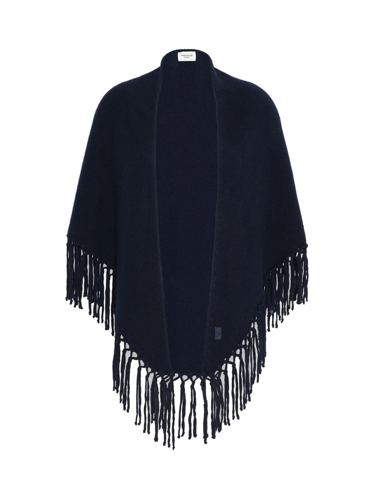 Max Mara Fringed Wool Shawl in Navy Max Mara Fringed Wool Shawl in Navy | Scarves | Luxury Shoes