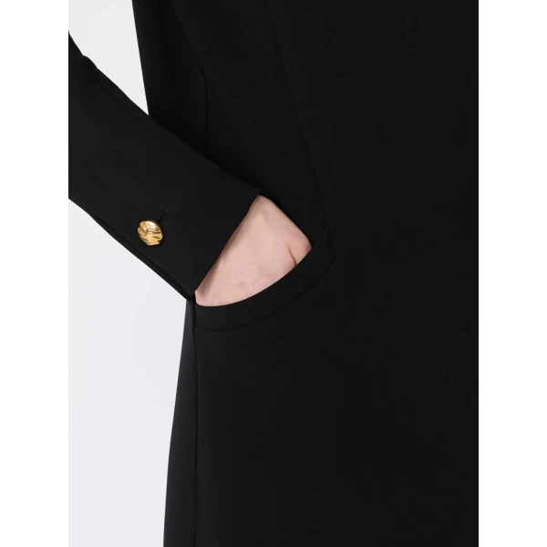 Max Mara Fronda Cady Tunic Dress in Black | Mini Dresses | Luxury Shoes 