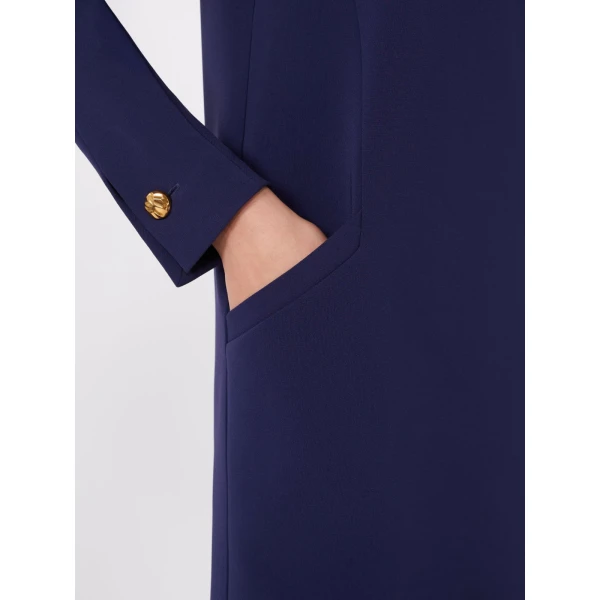 Max Mara Fronda Cady Tunic Dress in Navy | Mini Dresses | Luxury Shoes 