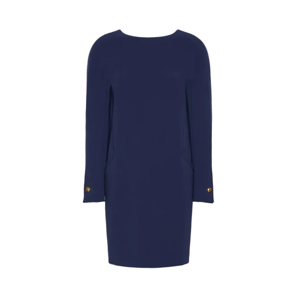 Max Mara Fronda Cady Tunic Dress in Navy | Mini Dresses | Luxury Shoes 