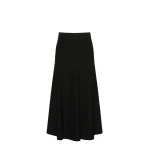Max Mara Fuggito Viscose Yarn Skirt in Black | Midi Skirts | Luxury Shoes 