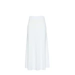 Max Mara Fuggito Viscose Yarn Skirt in White | Midi Skirts | Luxury Shoes 
