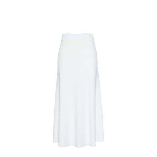 Fuggito Viscose Yarn Skirt in White