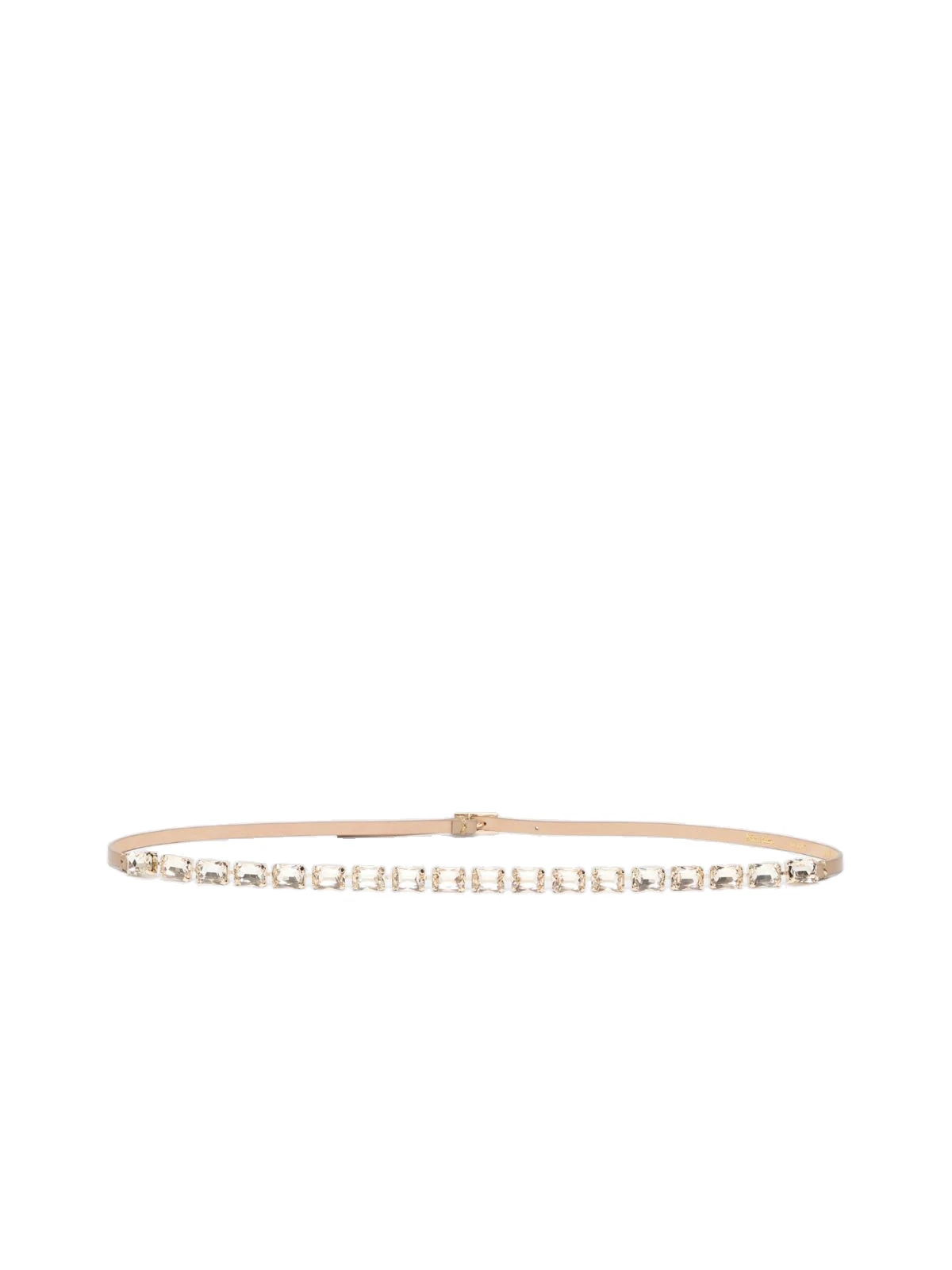 Max Mara Fumante Jewelled Nappa Leather Belt in Beige Max Mara Fumante Jewelled Nappa Leather Belt in Beige | Belts | Luxury Shoes