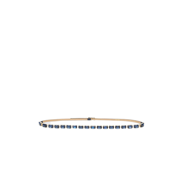 Max Mara Fumante Jewelled Nappa Leather Belt in Ultramarine | Women | Luxury Shoes 