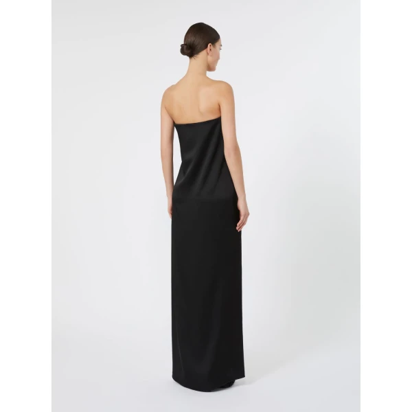 Max Mara Fumi Envers Satin Bustier Gown in Black | Evening Gowns | Luxury Shoes 
