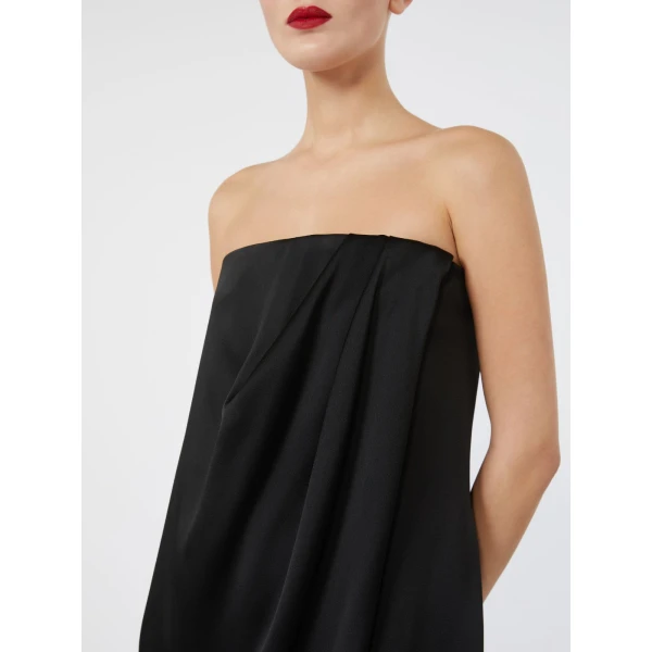 Max Mara Fumi Envers Satin Bustier Gown in Black | Evening Gowns | Luxury Shoes 