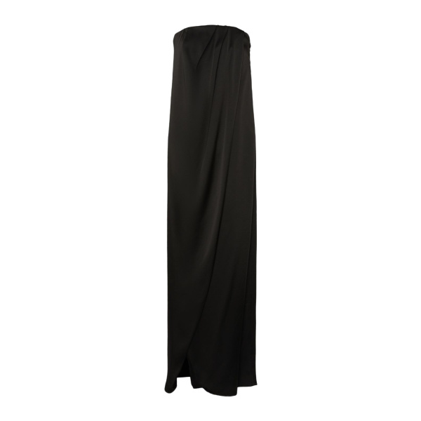 Max Mara Fumi Envers Satin Bustier Gown in Black | Evening Gowns | Luxury Shoes 