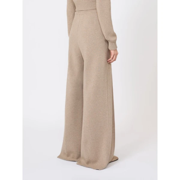 Max Mara Funale Wool and Cashmere Trousers in Beige | Wide leg pants | Luxury Shoes 