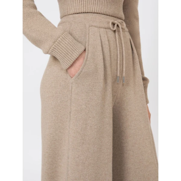 Max Mara Funale Wool and Cashmere Trousers in Beige | Wide leg pants | Luxury Shoes 