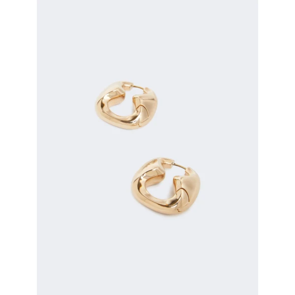 Max Mara Galosce Bold Cut-Out Earrings in Bronze | Earrings | Luxury Shoes 