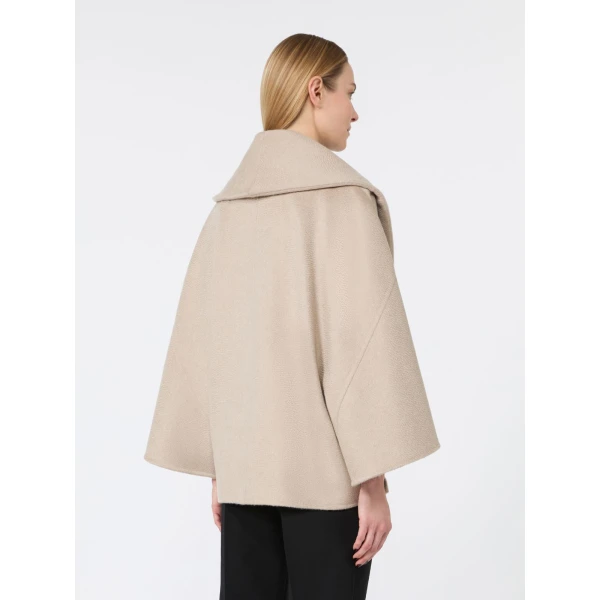 Max Mara Galosce Cashmere Drap Cape in Beige | Coats | Luxury Shoes 
