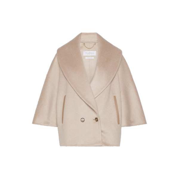 Max Mara Galosce Cashmere Drap Cape in Beige | Women | Luxury Shoes 