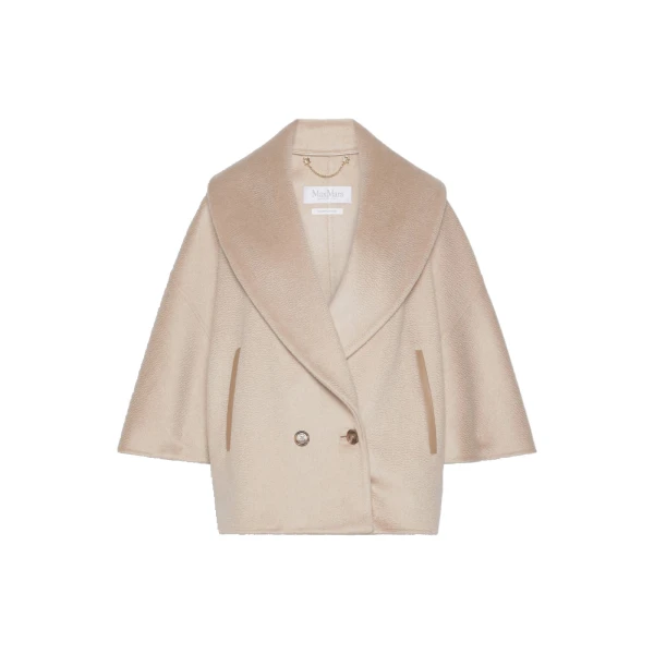 Max Mara Galosce Cashmere Drap Cape in Beige | Women | Luxury Shoes 