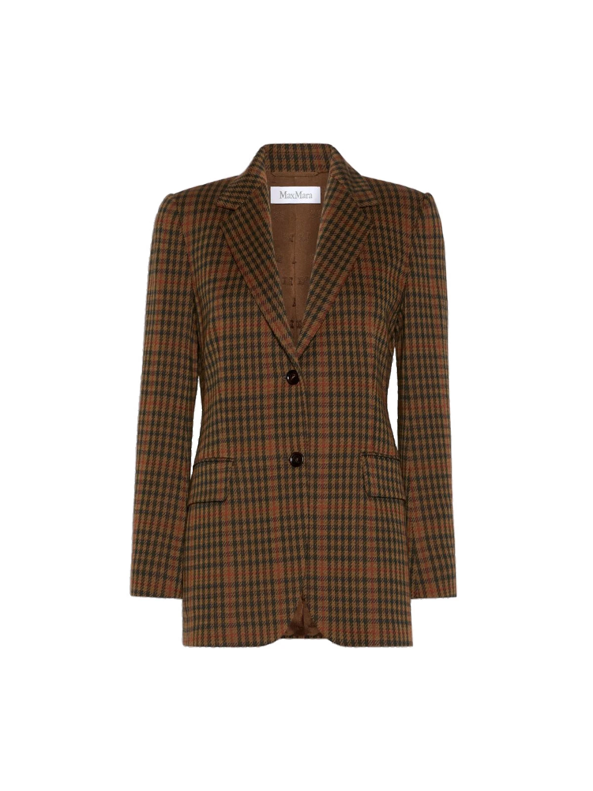Max Mara Galosce Single-Breasted Glen Plaid Jersey Blazer in Tobacco Max Mara Galosce Single-Breasted Glen Plaid Jersey Blazer in Tobacco | Blazers | Luxury Shoes