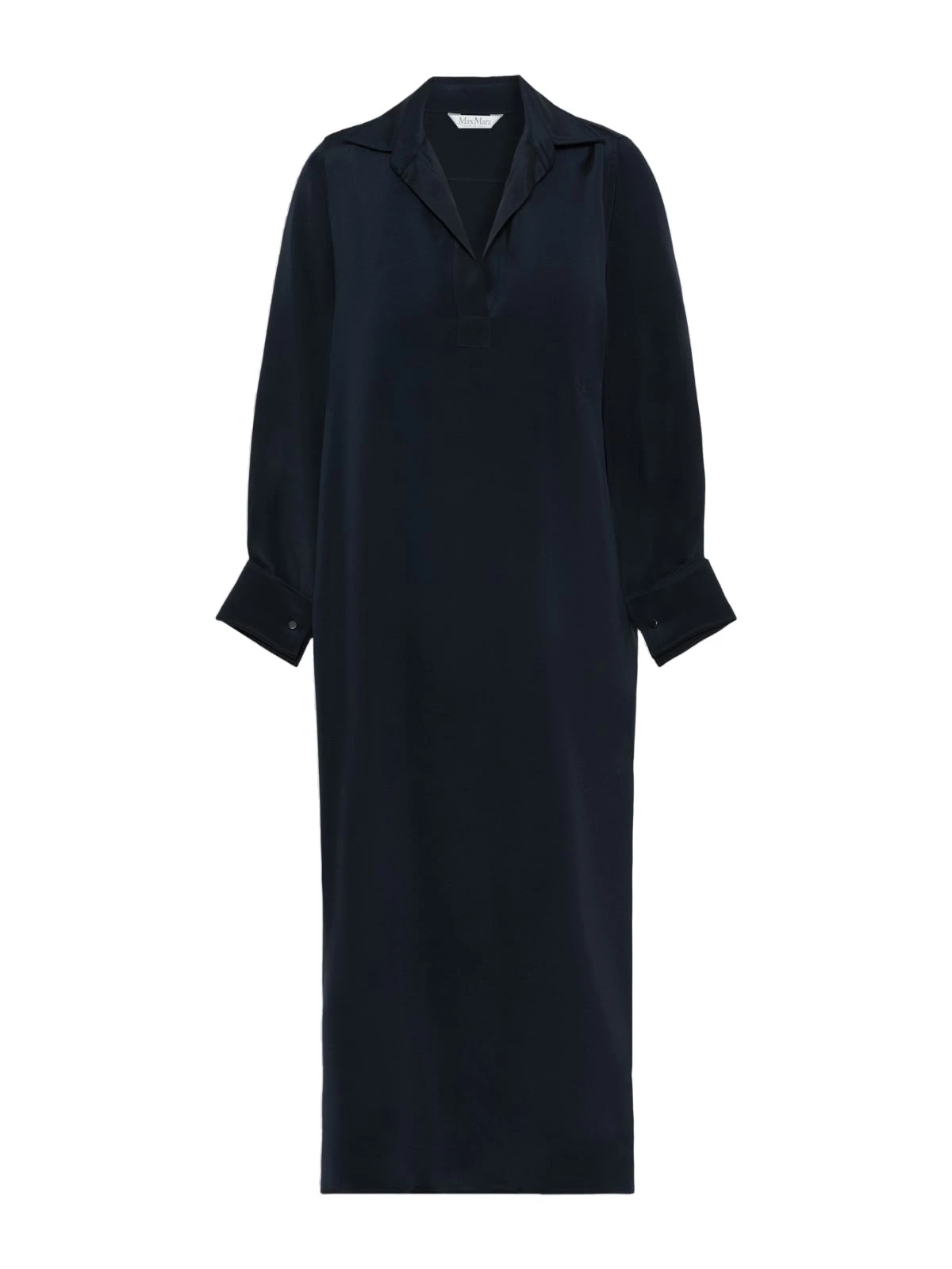 Max Mara Gambero Silk Crepe de Chine Polo Dress in Ultramarine Max Mara Gambero Silk Crepe de Chine Polo Dress in Ultramarine | Maxi Dresses | Luxury Shoes
