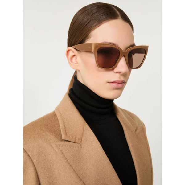 Max Mara Gamma Butterfly Sunglasses in Camel | Sunglasses | Luxury Shoes 