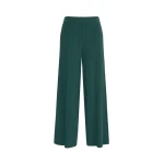 Max Mara Garza Plisse Viscose Trousers in Green | Wide leg pants | Luxury Shoes 