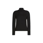 Max Mara Gatto Cashmere Polo-Neck Sweater in Black | Turtlenecks | Luxury Shoes 