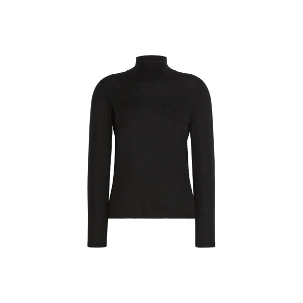 Max Mara Gatto Cashmere Polo-Neck Sweater in Black | Turtlenecks | Luxury Shoes 